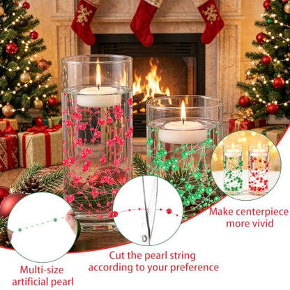Artificial Floating Pearls Bead Garland for Christmas Decor, 30 Pieces