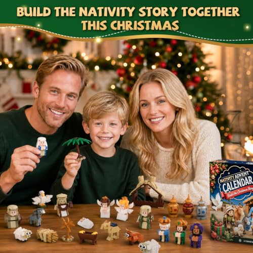 Nativity Advent Calendar 2026 Building Block Set for Kids and Families