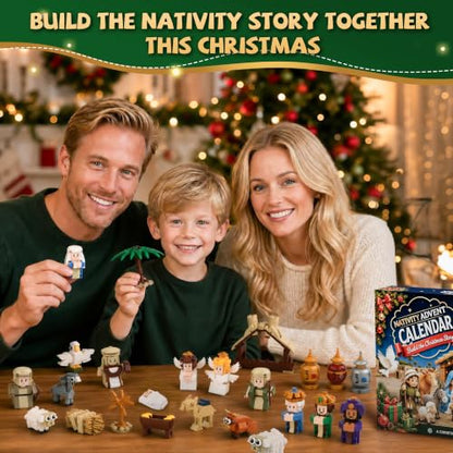 Nativity Advent Calendar 2026 Building Block Set for Kids and Families