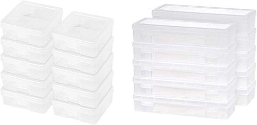 IRIS Modular Supply Case - Clear PVC-Free Storage Solution | 10 Pack, Small Size
