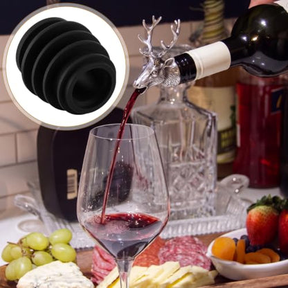 Silicone Wine Pourer Replacement Sleeves - 8 Pack, Universal Fit
