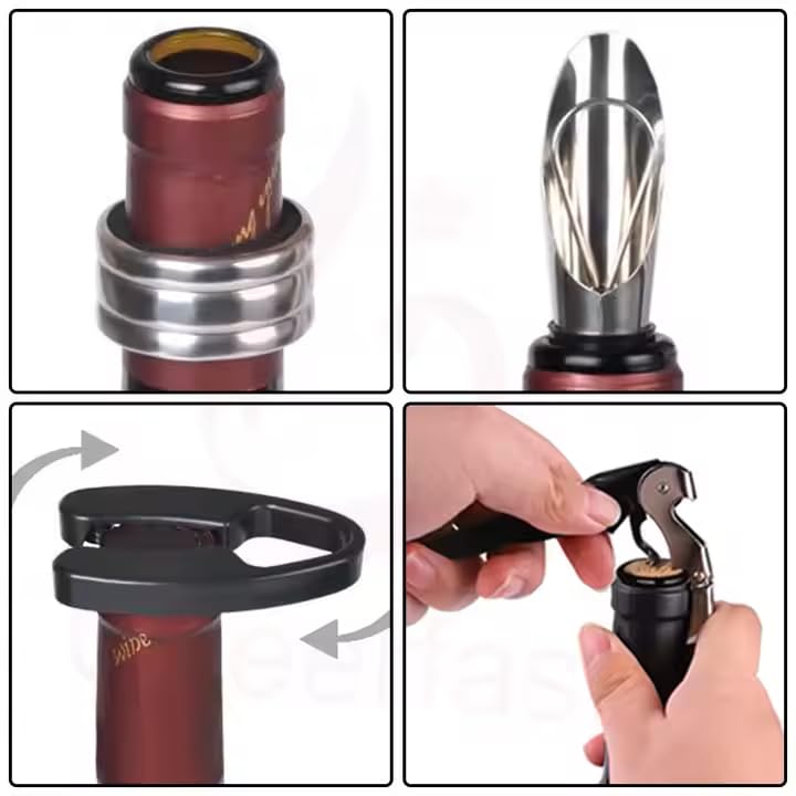 Wine Opener Gift Set with Chess Board – Elegant Wine Accessories Kit for Entertaining, Perfect for Wine Lovers, Hosts, and Unique Gifts