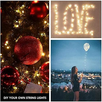 Photo Clip String Light - 33Ft 100LED Fairy Lights with Timer & 50 Clear Clips for Bedroom Decor