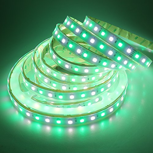 IP67 Waterproof RGB+Cold White LED Strip Lights 16.4ft 6000K-6500K DC 24V - RGBW