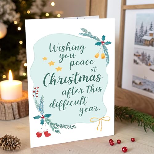 Sympathy Christmas Card for Bereavement - Obbyidk Holiday Support - Variation of THIS listing