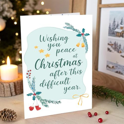 Sympathy Christmas Card for Bereavement - Obbyidk Holiday Support - Variation of THIS listing