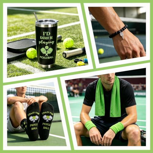 Pickleball Gifts Set for Men & Women - Tumbler, Blanket, Socks & More