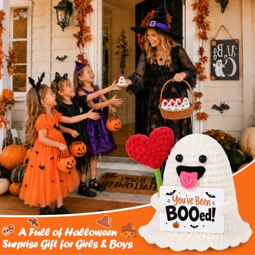 Halloween Boo Gift Basket Stuffers for Women Men Teen Girl Boy Crochet Boo - You’ve Been Booed Surprise