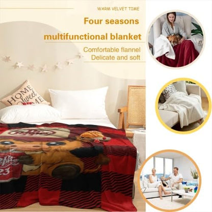 Funny Dr Pepper Pattern Throw Blanket 80x60 Inches - Cow Print