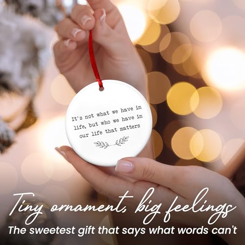 Christmas Ornaments Gifts for Women Men - Ceramic Holiday Keepsake - In Our Life Variation