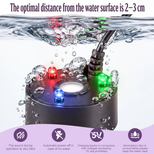 2-Pack Halloween Mist Maker Fogger with LED Light Ultrasonic Fog Machine