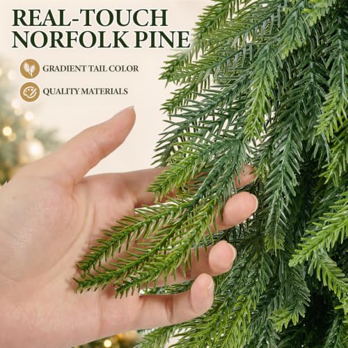 Artificial Christmas Teardrop Swag Set - Norfolk Green Gradient, 30 Inches, 2 Pack