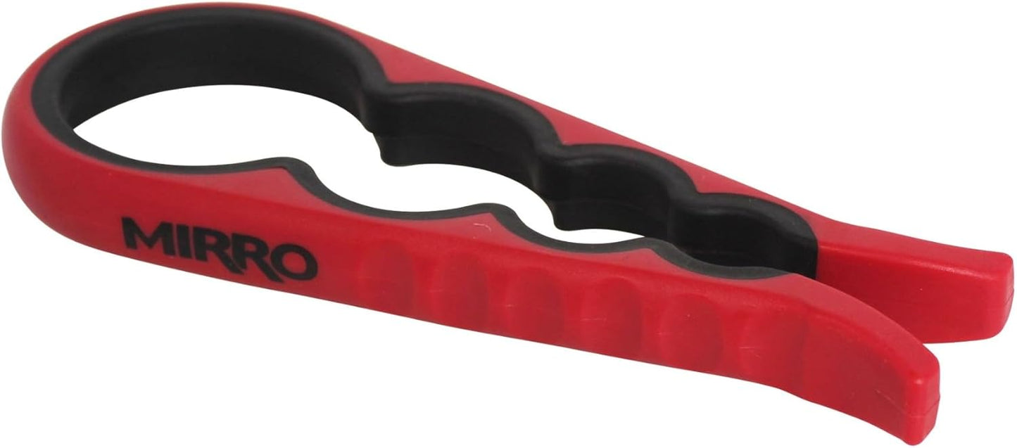 MIRRO Canning Jar Opener - Effortless Grip Design for Easy Jar Access | Vibrant Red Color