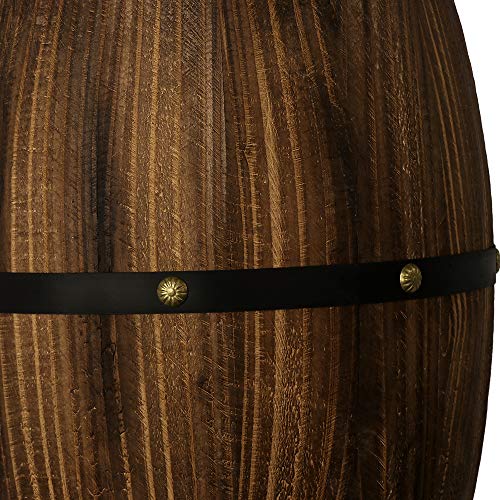 Newrays Antique Wood Wine Barrel Wall Sconce Lighting Fixture Up and Down Indoor Wall Lamp for Bar Area Steampunk Theme (1 Pack)