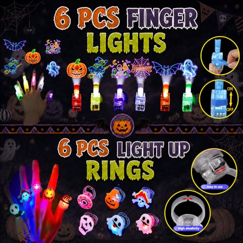 Halloween Glow Party Favors Bulk Pack with Tattoos & Accessories