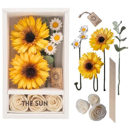 Sun Tarot Reed Diffuser with Sola Flower Arrangement Spiritual Gift