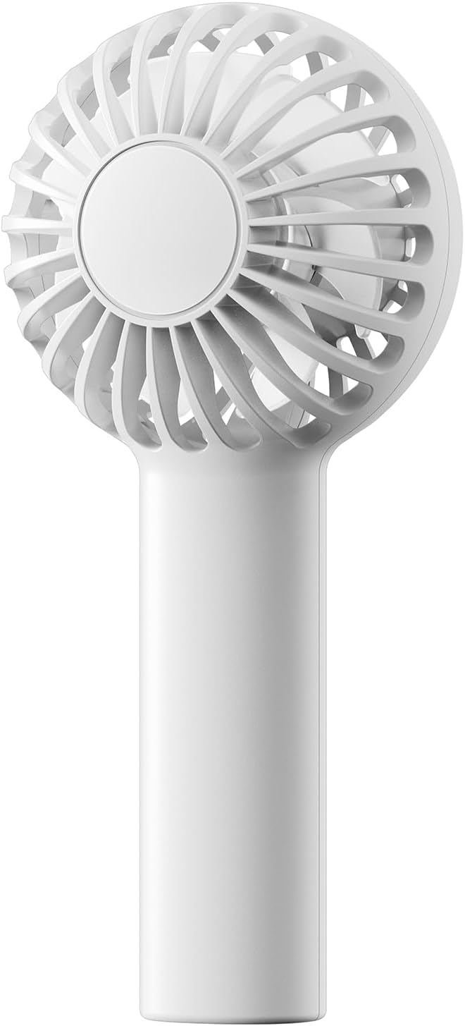 Sweetfull Mini Portable Fan - Rechargeable Handheld Fan with 3 Speeds | Cute White Design for Travel & Makeup
