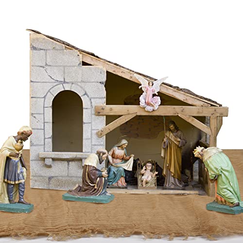 Nativity Scene Table Runner 47x70 Inch Burlap Rustic Christmas Decor - Variation 1