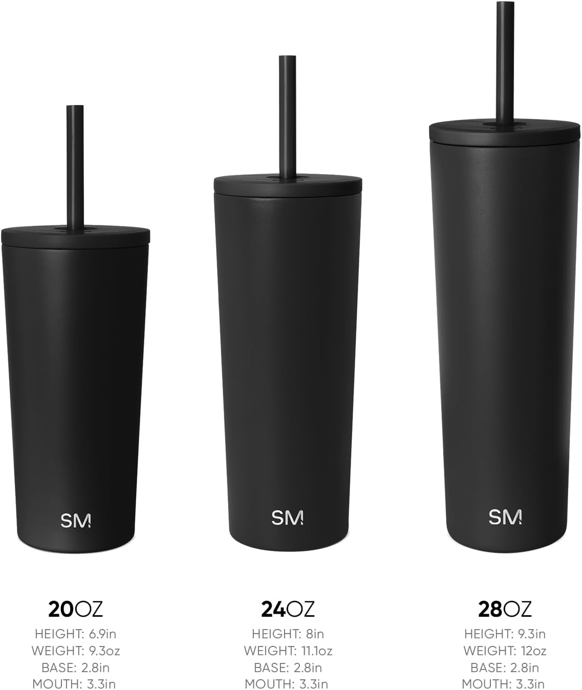 Simple Modern Classic Tumbler - Insulated 24oz Iced Coffee Cup with Straw Lid | Reusable Stainless Steel Travel Mug | Perfect Gifts for Him & Her | Almond Birch