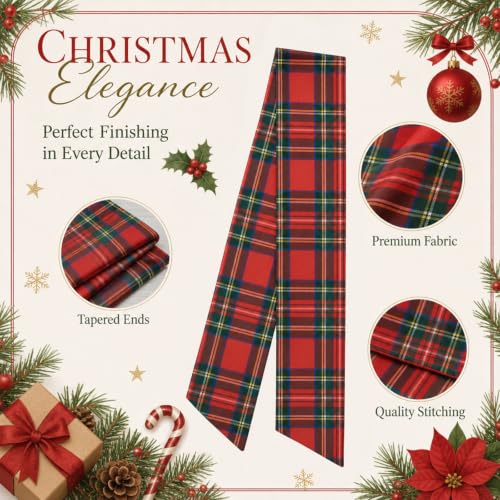 Red Buffalo Plaid Christmas Wreath Sash Set - Holiday Door & Decor Accessories