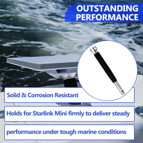 Stainless Steel Rod Holder Mount for Starlink Mini - Marine & Boat Use
