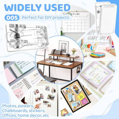 Clear Self Adhesive Wall Clips 20-Pack for Tapestry & Light Items