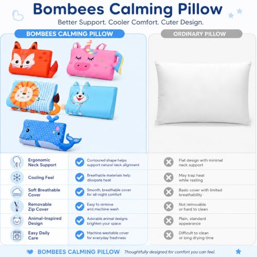 Unicorn Calming Cooling Neck Support Pillow with Soft Animal Design