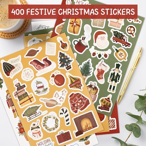 Christmas Stickers for Kids - Large Set of 400 Holiday Decorations - Variation of THIS listing