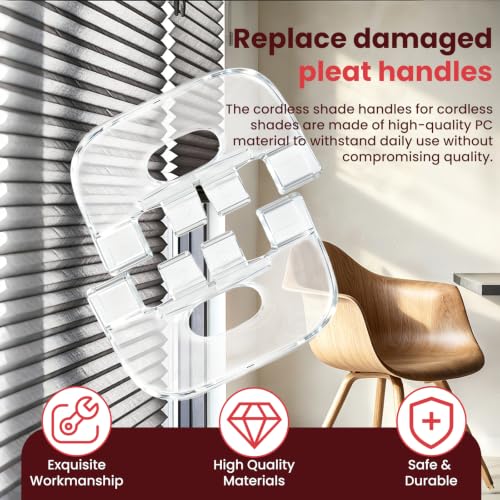 Cordless Honeycomb Shade Lift Handles Replacement Set - Compatible with Bali, Graber, Levolor, Kirsch