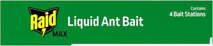 Raid Outdoor Liquid Ant Bait - Kills Ants Within 24 Hours, Ready-to-Use, 4 Count