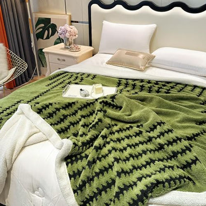 Large Bohemian Throw Blanket 80x90 Light Grey Ultra Soft Reversible Fleece