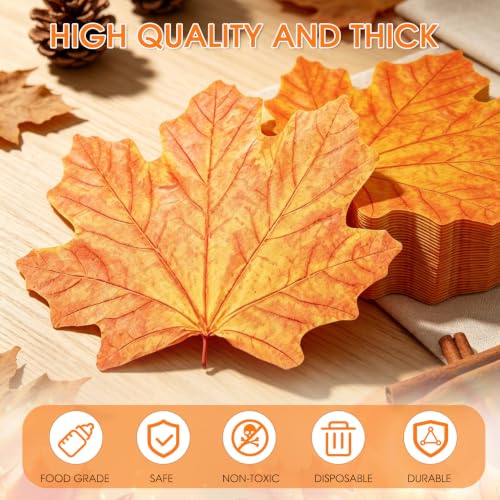 Fall Leaf Luncheon Napkins - Autumn Thanksgiving Maple Leaves Pack of 100