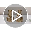 Gold Taper Candle Holders Set - Christmas Nutcracker Soldier Variation