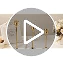 24Pcs Gold Taper Candle Holders Vintage Centerpieces Set