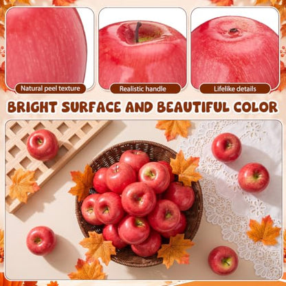 Artificial Red Apples 12-Pack for Home Decor and Events