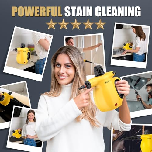 Handheld Steam Cleaner 450ml Tank with 10 Accessories for Home & Car Cleaning