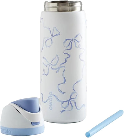 Owala 32 Oz Freesip Tied And True Blue Bows Water Bottle - Exclusive Design for Hydration