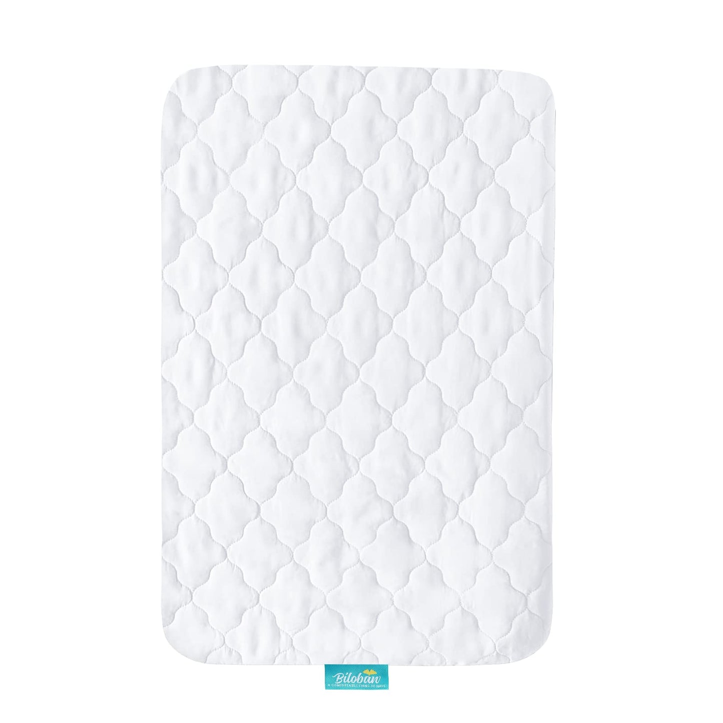 Mini Crib Mattress Protector 38" x 24" Sheets Fitted Waterproof Mini Crib Mattress Pad Cover, Noiseless & Machine Wash 100% Absorbent Mattress Protector Sheet Quilted, White