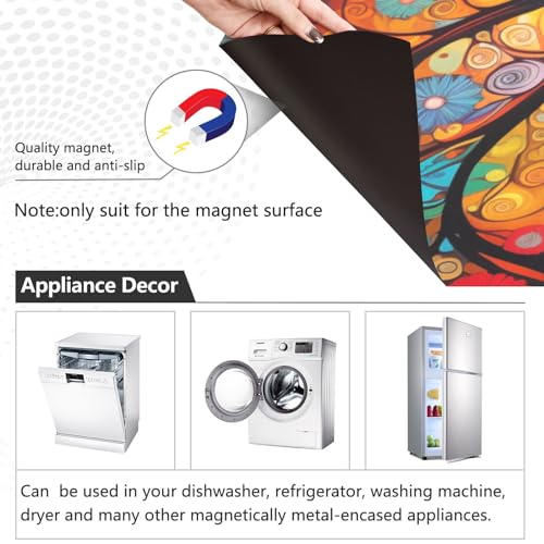 Abstract Tree Dishwasher Magnet Cover Sticker - 23 x 26 in - Magnetic Refrigerator Panel