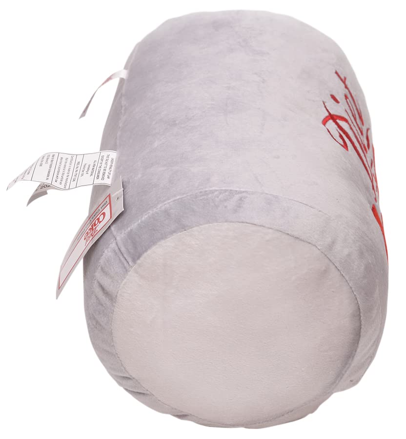 Mark Feldstein & Associates Coca Cola Diet Coke Can Classic Gray Embroidered Plush Throw Pillow, 13 in