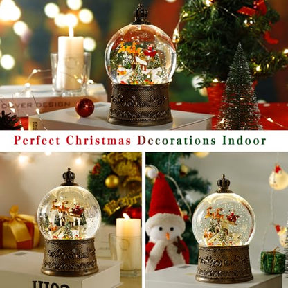 Christmas Snow Globe with Music & Waterfall Effects - Snow Village Variation