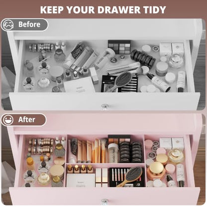 Vanity Desk with Mirror Lights & Storage Stool - Pink (Variation of THIS listing: Pink)