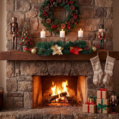Christmas Table Centerpiece Kit - DIY Holiday Decor with Wine Glasses & Greens