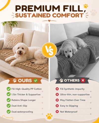 Washable Dog Couch Cover with Non-Slip Sticks - Waterproof Sofa Protector