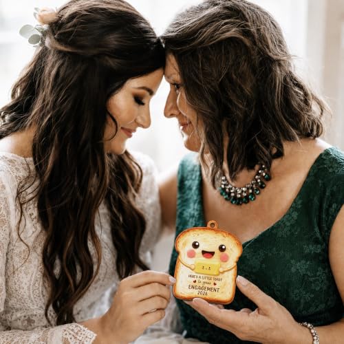 Engagement Keepsake Ornament for Couples - Wooden Toast Design 2026 Christmas Decoration