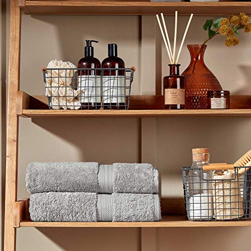 Christy Renaissance 2-Piece Bath Towel Set - Dove Gray - 100% Egyptian Cotton