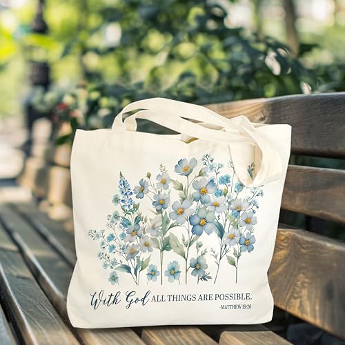 Canvas Tote Bag for Women Wildflowers - Large Capacity Gift Bag
