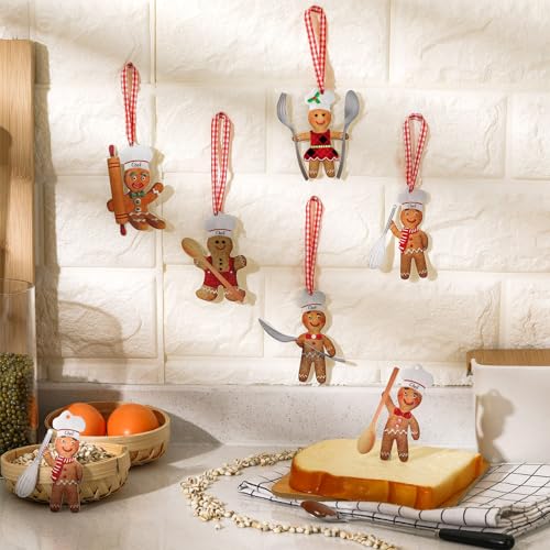 27 Pcs Gingerbread Man Christmas Ornaments Set - Rustic Holiday Decor
