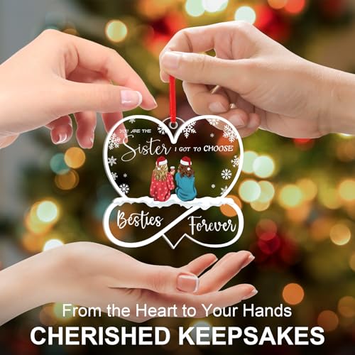 Friendship Christmas Ornament Acrylic Sister Variation of THIS Listing