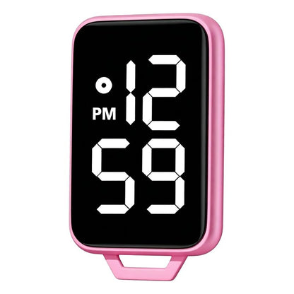 SVORTEKA Digital Keychain Watch with Night Light - Square Portable Timepiece (Variation P)